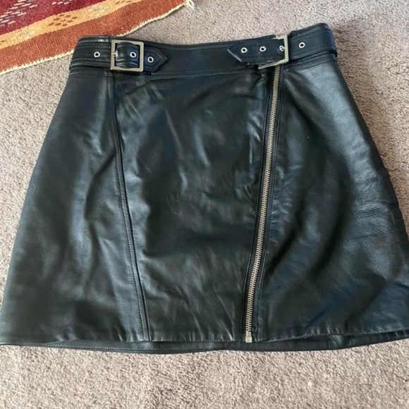 Vintage Revolve Stella Moto Skirt by Catapult - Picture 2 of 4